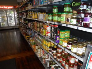 Pantry goods at Goodness Me Organics in Adamstown