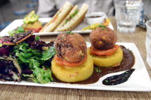 Crispy Quinoa Fritter at Eclipse Chocolate in San Diego