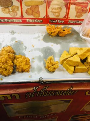 3 items for 20 baht  at Grand Night Market Vegetarian Stall in Hua Hin