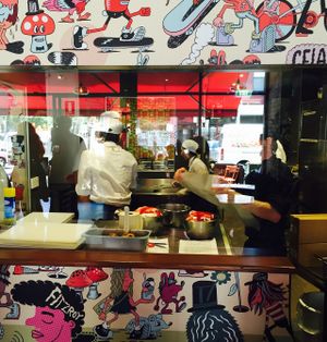 You can watch the gelato making process through this window  at Gelato Messina in Fitzroy