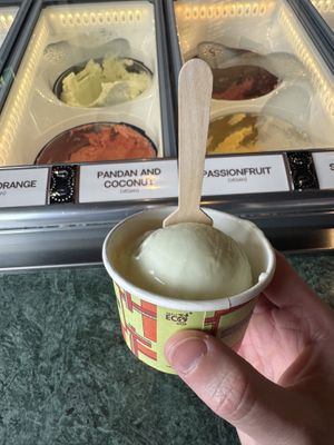 Pandan and coconut, so so good   at Gelato Messina in Fitzroy
