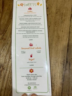 Fruit salads  at Crispy Organic Market and Take Away - Via F Crispi in Rome