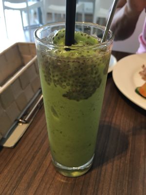 D - 13 Pineapple Spinach Green Chia Seeds Smoothie at Newstart Health Kitchen in Cheras