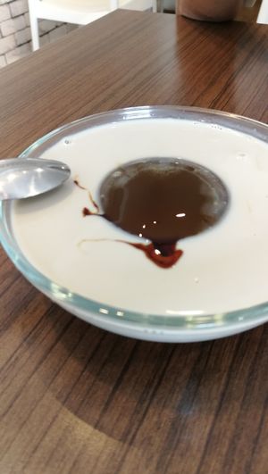 dessert with plant-based collagen at Newstart Health Kitchen in Cheras