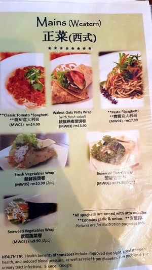 Menu at Newstart Health Kitchen in Cheras
