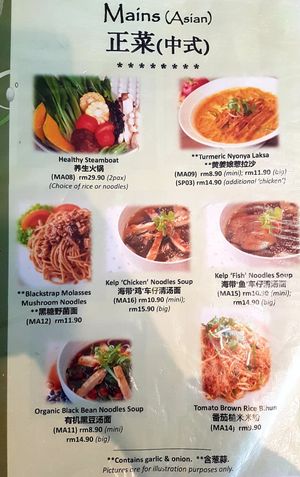 Menu at Newstart Health Kitchen in Cheras