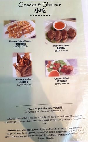 Menu at Newstart Health Kitchen in Cheras