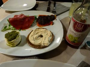 appetizers  Piemonte specialties at Mezzaluna in Turin