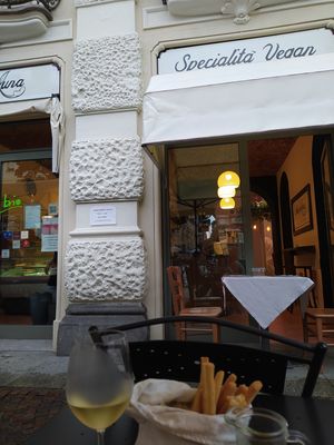 The frontage at Mezzaluna in Turin
