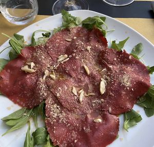 Carpaccio di Veg bresaola at Mezzaluna in Turin