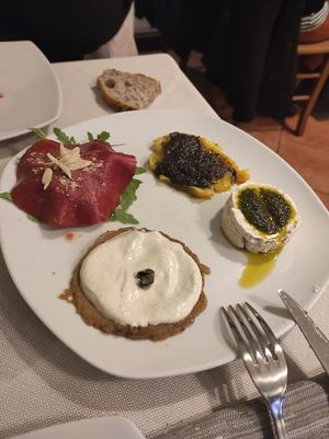 Antipasto piemontese at Mezzaluna in Turin