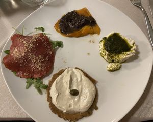 Antipasto piemontese   at Mezzaluna in Turin