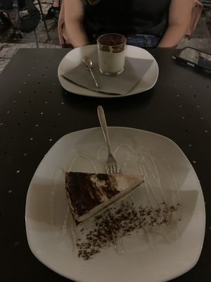 Termisu up and chocolate with nuts down  at Mezzaluna in Turin