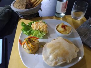 Mixed starters at Mezzaluna in Turin