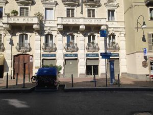 The outside at Mezzaluna in Turin