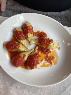 Culurgiones  at Mezzaluna in Turin
