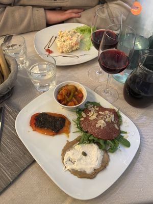 Antipasto Piemontese & Insalata Russa  at Mezzaluna in Turin