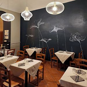 Interiors at Mezzaluna in Turin