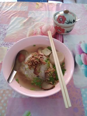 Tom yam at Muay and Joom Vegetarian in Hua Hin