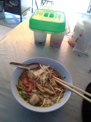 Noodle soup, Tom Yum! at Muay and Joom Vegetarian in Hua Hin