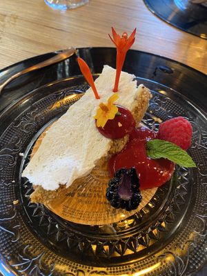 Cheesecake citron framboise   at Verthé in Diksmuide