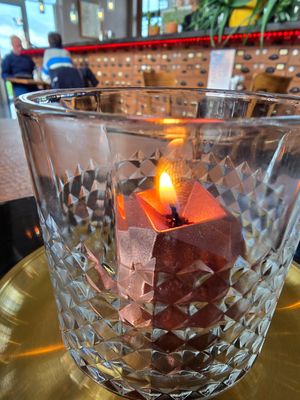 Illusion dessert - burning candle at Verthé in Diksmuide