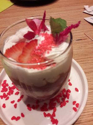 dessert at Verthé in Diksmuide