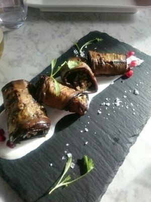 aubergine rolls at 1847 in Brighton