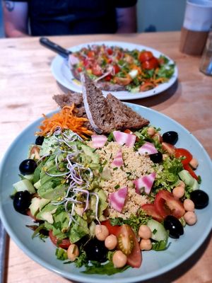 our lunch at Books & Brunch in Bruges