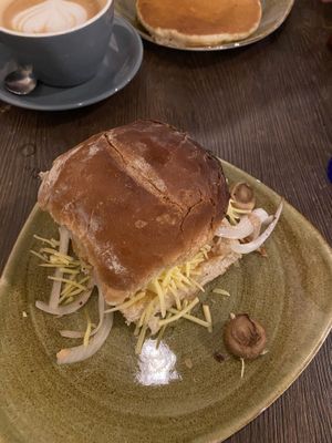 Vegan breakfast bap  at Maggie Mays in Belfast