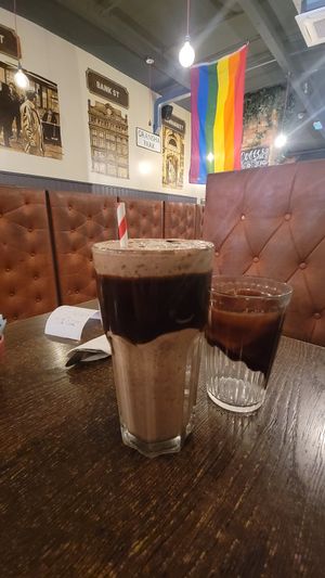 The vegan death by chocolate shake. at Maggie Mays in Belfast
