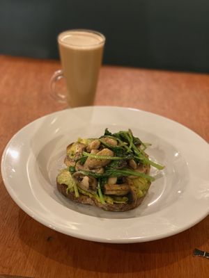 Avocado toast without eggs at Maggie Mays in Belfast