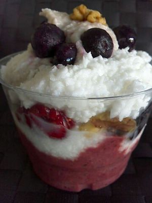 souffle raw desert at Phuket Vegan Naiharn Beach in Phuket