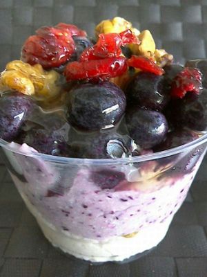 taro bluberry soulffle at Phuket Vegan Naiharn Beach in Phuket