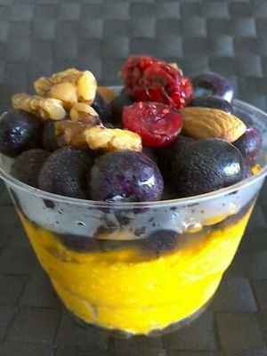 pumkins raw coconut souffle at Phuket Vegan Naiharn Beach in Phuket