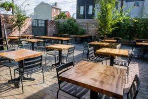 Front Street Cafe - garden dining at Front Street Cafe in Philadelphia