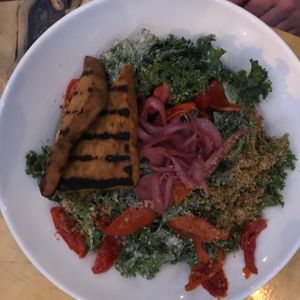 tofu and kale salad at Front Street Cafe in Philadelphia