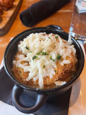 French onion soup at Front Street Cafe in Philadelphia