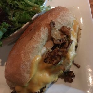 Vegan Philly Cheesesteak at Front Street Cafe in Philadelphia