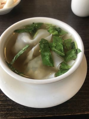Wonton soup at Green Zenphony in Rego Park