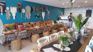 Inside cafe at Betty's Bohemian Beach Cafe in Port Douglas
