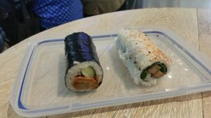 Sushi rolls at Chi Ran Vegetarian Bar in Broadbeach