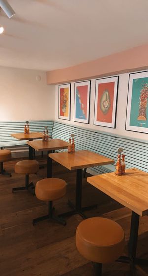 upstairs seating   at Salsa Shop in Amsterdam