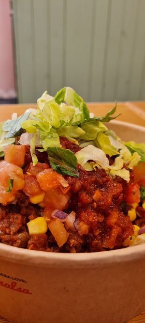 Piled high at Salsa Shop in Amsterdam