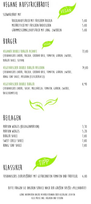 Burger Card at Villaggio in Krems An Der Donau