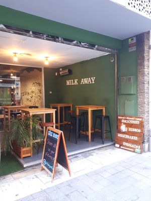 Outside at Milk Away in Sevilla