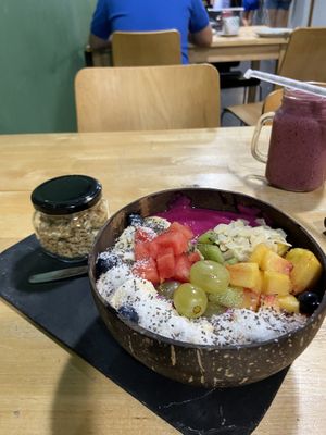 Pitaya bowl with granola 😍  at Milk Away in Sevilla