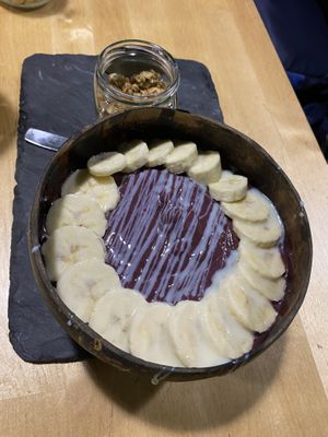 Açai bowl  at Milk Away in Sevilla