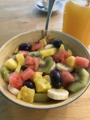 Fresh fruits bowl  at Milk Away in Sevilla