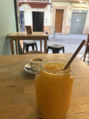 Orange juice  at Milk Away in Sevilla